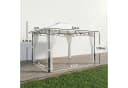 Outsunny Gartenpavillon Schwarz mit Moskitonetz und Doppeldach Bild 3