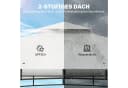 Outsunny Gartenpavillon Schwarz mit Moskitonetz und Doppeldach Bild 4