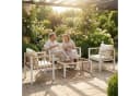 Outsunny Rattan Lounge Set 4-tlg. Cremeweiß mit Kissen Bild 2