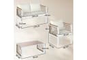 Outsunny Rattan Lounge Set 4-tlg. Cremeweiß mit Kissen Bild 3