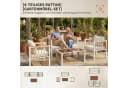 Outsunny Rattan Lounge Set 4-tlg. Cremeweiß mit Kissen Bild 4