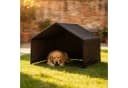 PawHut Hundehütte Outdoor Schwarz mit wetterfestem Dach Bild 2