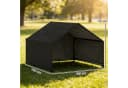 PawHut Hundehütte Outdoor Schwarz mit wetterfestem Dach Bild 3