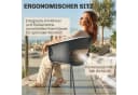 Outsunny Gartenstuhl mit Ausschnittdesign, Armlehne, 4 St, Dunkelgrau Bild 5