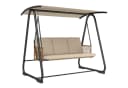 Outsunny Hollywoodschaukel 3-Sitzer mit Sonnendach Sand Bild 1