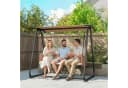 Outsunny Hollywoodschaukel 3-Sitzer mit Sonnendach Sand Bild 2