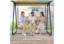 Outsunny Hollywoodschaukel 3-Sitzer mit Sonnendach Sand Bild 4