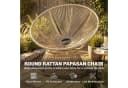 Outsunny Papasansessel Cremeweiß Rattan Stahlrahmen Bild 5