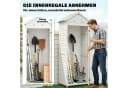 Outsunny Geräteschrank Weiß mit verstellbaren Regalen und Metall Dach Bild 4