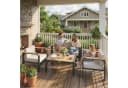 Outsunny Gartenlounge 4-tlg. Beige mit Sofa, Sesseln & WPC Tisch Bild 2