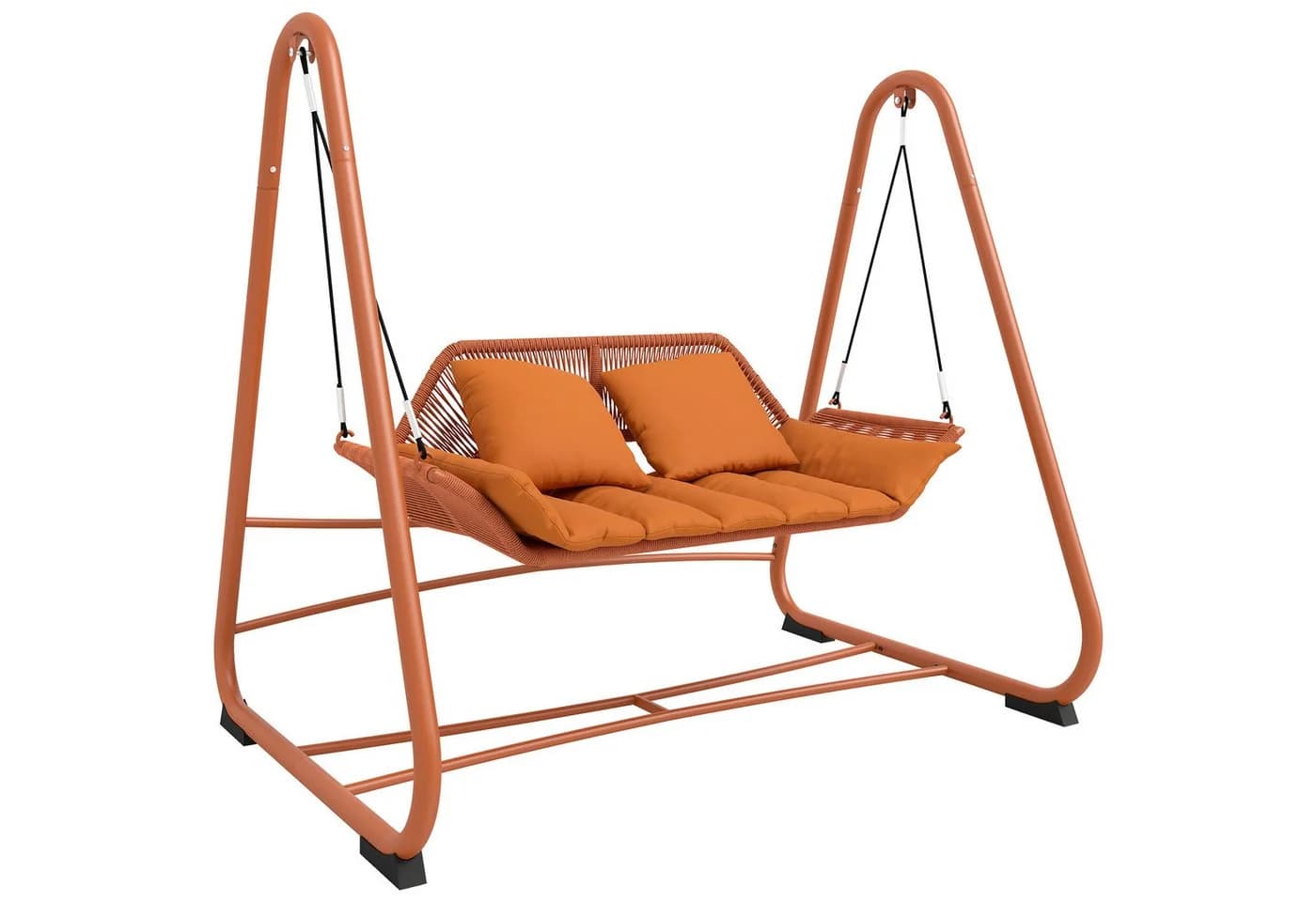 Outsunny Hollywoodschaukel Terrakotta mit Kissen