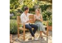 Outsunny Gartenbank Akazienholz mit Armlehnen Natur Bild 2