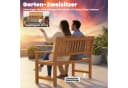 Outsunny Gartenbank Akazienholz mit Armlehnen Natur Bild 5