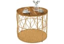 Outsunny Beistelltisch Rattanoptik Akazienholz Beige Bild 1