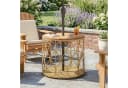 Outsunny Beistelltisch Rattanoptik Akazienholz Beige Bild 2