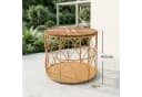 Outsunny Beistelltisch Rattanoptik Akazienholz Beige Bild 3