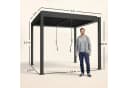 Outsunny Pergola mit LED-Beleuchtung und Fernbedienung Bild 3