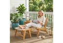 Outsunny Gartenlounge Set 2-tlg. Beige Akazienholz PP-Rattan Bild 2