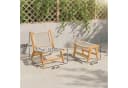 Outsunny Gartenlounge Set 2-tlg. Beige Akazienholz PP-Rattan Bild 3