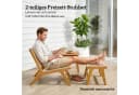 Outsunny Gartenlounge Set 2-tlg. Beige Akazienholz PP-Rattan Bild 4