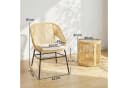 Outsunny Bistro-Set 3-tlg. Beige PE-Rattan mit Glastisch & Kissen Bild 3