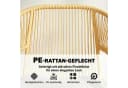 Outsunny Bistro-Set 3-tlg. Beige PE-Rattan mit Glastisch & Kissen Bild 5