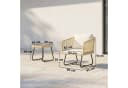 Outsunny Bistro-Set 3-tlg. mit 2 Sesseln und Akazienholztisch Beige/Weiß Bild 3