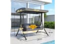Outsunny Hollywoodschaukel 2-Sitzer mit Sonnendach grau Bild 3