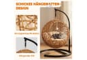 PawHut Katzenhaus Rattan mit Kissen und Spielball Bild 4