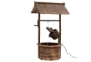 Outsunny Gartenbrunnen Wasserfall Massivholz Braun Regulierbar Bild 1