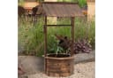 Outsunny Gartenbrunnen Wasserfall Massivholz Braun Regulierbar Bild 2