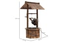 Outsunny Gartenbrunnen Wasserfall Massivholz Braun Regulierbar Bild 3