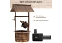 Outsunny Gartenbrunnen Wasserfall Massivholz Braun Regulierbar Bild 5