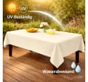 Stoffschmiede Gartentischdecke Beige Wasserabweisend UV-Schutz Bild 1