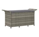furnicato Gartenbank mit Stauraum Grau Polyethylen Stahl Bild 1
