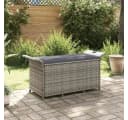 furnicato Gartenbank mit Stauraum Grau Polyethylen Stahl Bild 2