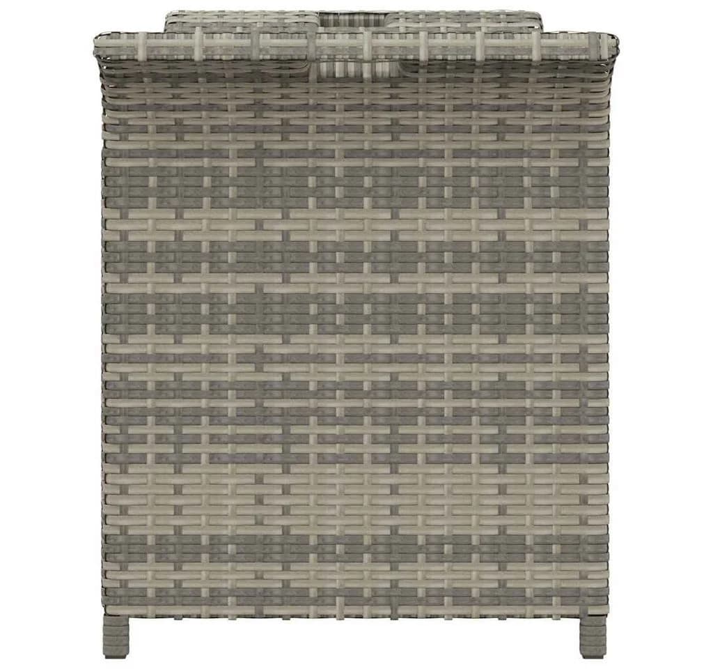 furnicato Gartenbank mit Stauraum Grau Polyethylen Stahl - Bild 5