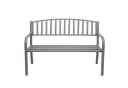 PROREGAL® Gartenbank 2-Sitzer Grau Pulverbeschichteter Stahl Bild 1