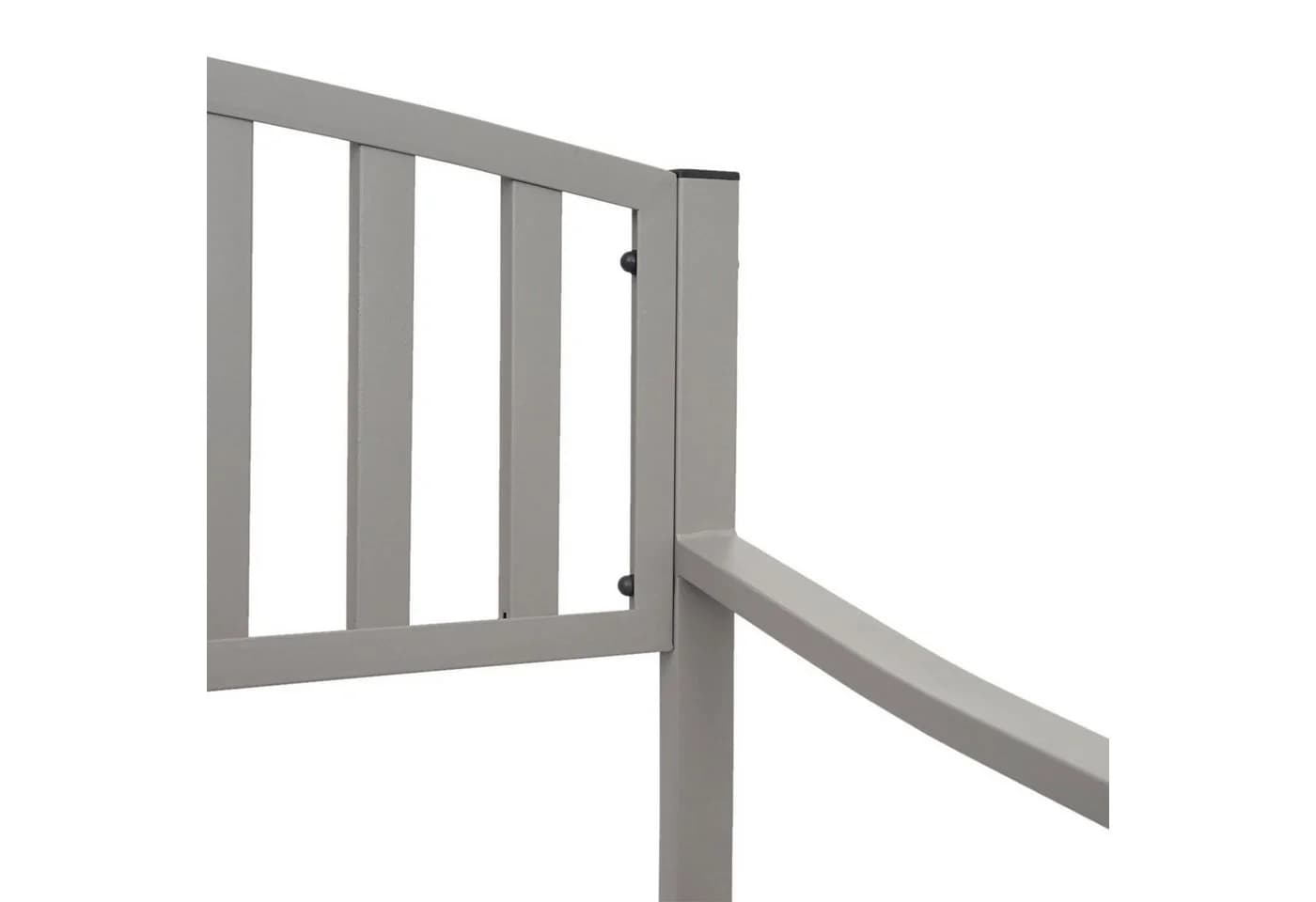 PROREGAL® Gartenbank 2-Sitzer Grau Pulverbeschichteter Stahl - Bild 4