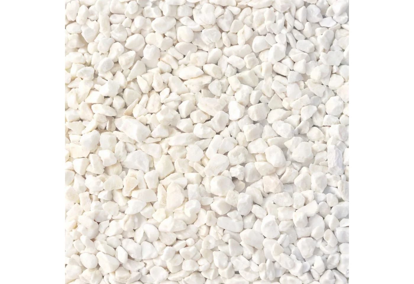 BURI Zierkies Marmorsplitt 25kg 9-12mm Weiß Naturstein Kies Gartendeko - Bild 2