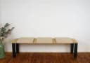 Lycce Klemmkissen Bankauflage Beige Kunstleder Bild 1