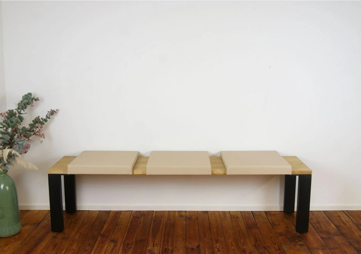 Lycce Klemmkissen Bankauflage Beige Kunstleder