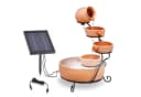 esotec Gartenbrunnen Solar Kaskadenbrunnen Lucca Keramik LED-Licht Bild 1