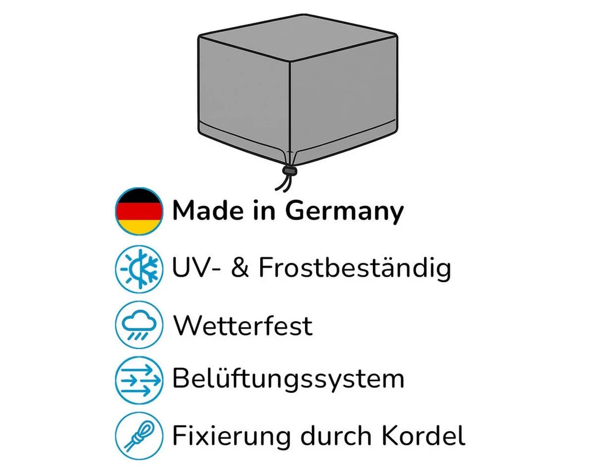 Pegaso Gartenmöbel-Schutzhülle Abdeckung für Tisch und Hocker 68 x 68 x 30 cm - Bild 3