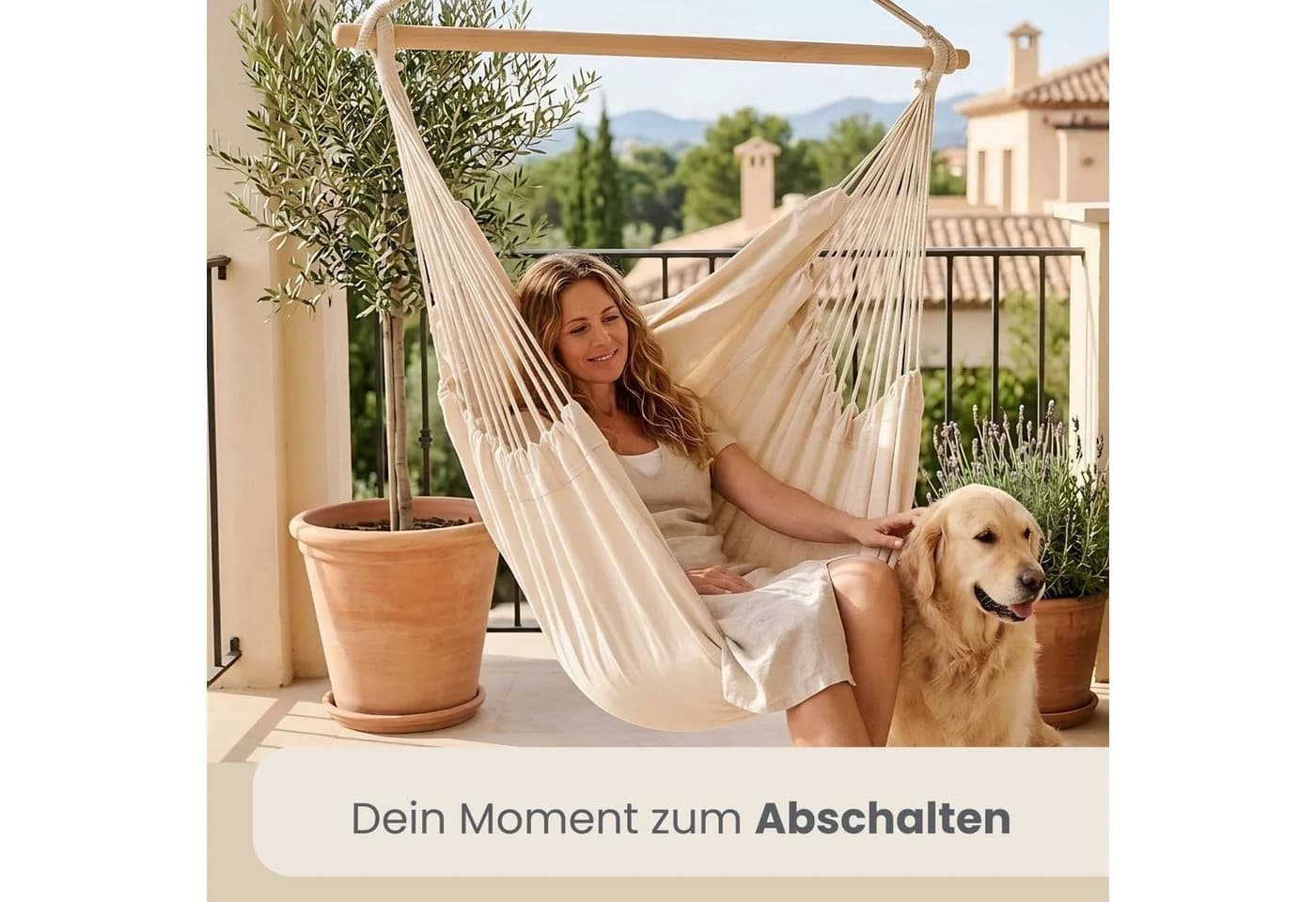 AMANKA XXL Hängesessel 185x130cm Baumwolle 2 Personen