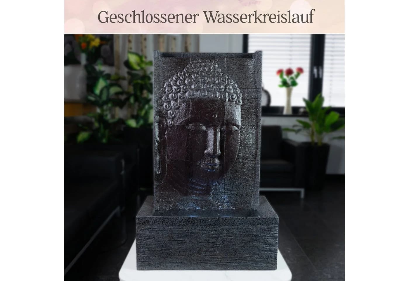 INTERGARDEN Zimmerbrunnen Buddha Polyresin mit LED-Beleuchtung - Bild 3