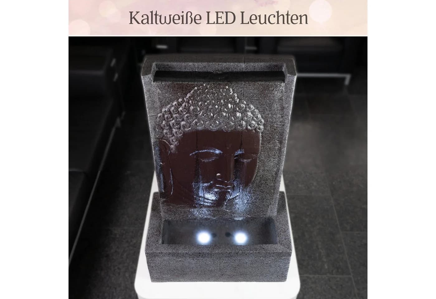 INTERGARDEN Zimmerbrunnen Buddha Polyresin mit LED-Beleuchtung - Bild 5