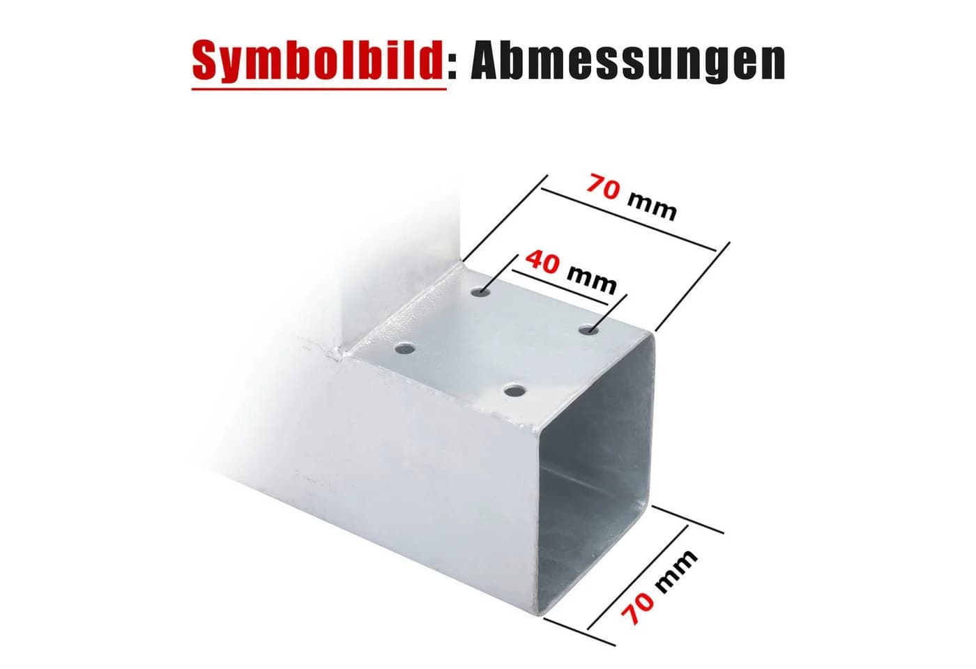 ROG-Gardenline Holzverbinder L-Form 70x70 mm verzinkt - Bild 3