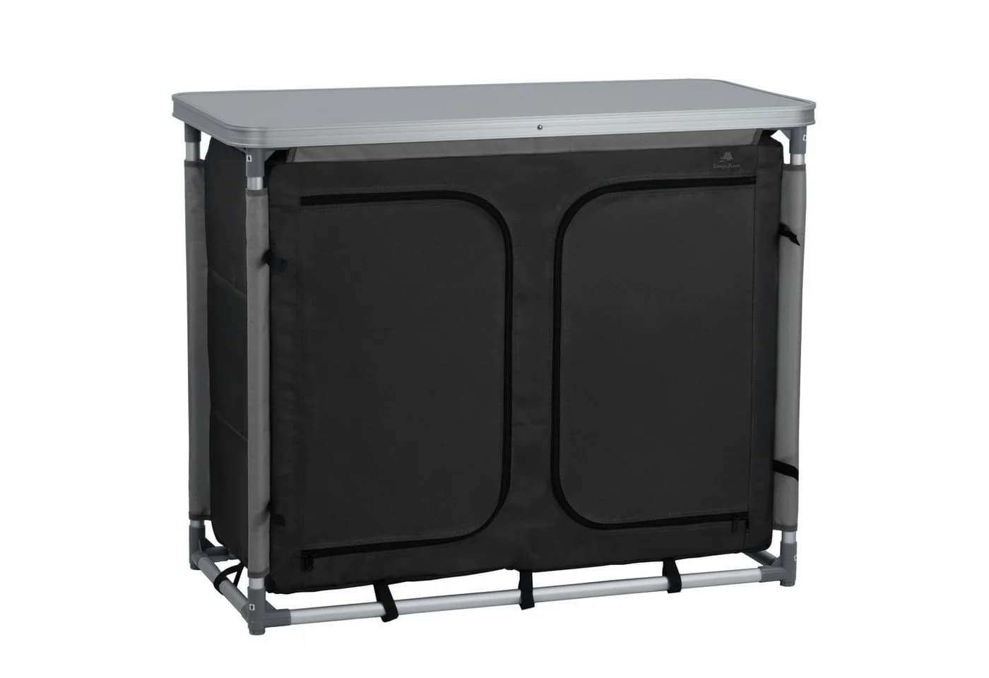 CampFeuer Campingschrank Alu Faltschrank Schwarz/Silber - Bild 5