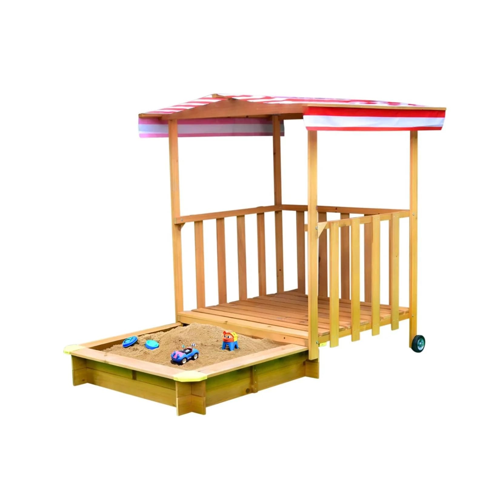 Coemo Spielhaus mit Sandkasten Buddelkiste für Kinder